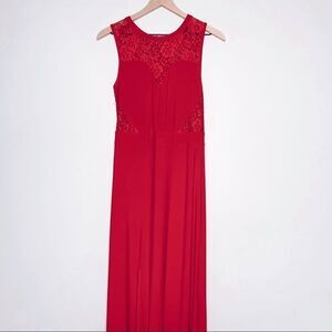 Red Lace Heart Formal Dress